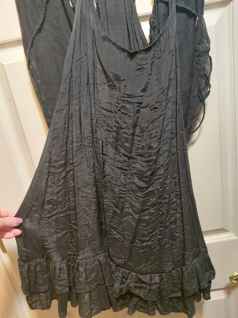 Blue Bird Black Layered Ruffle Racerback Tunic - Picture 5 of 8